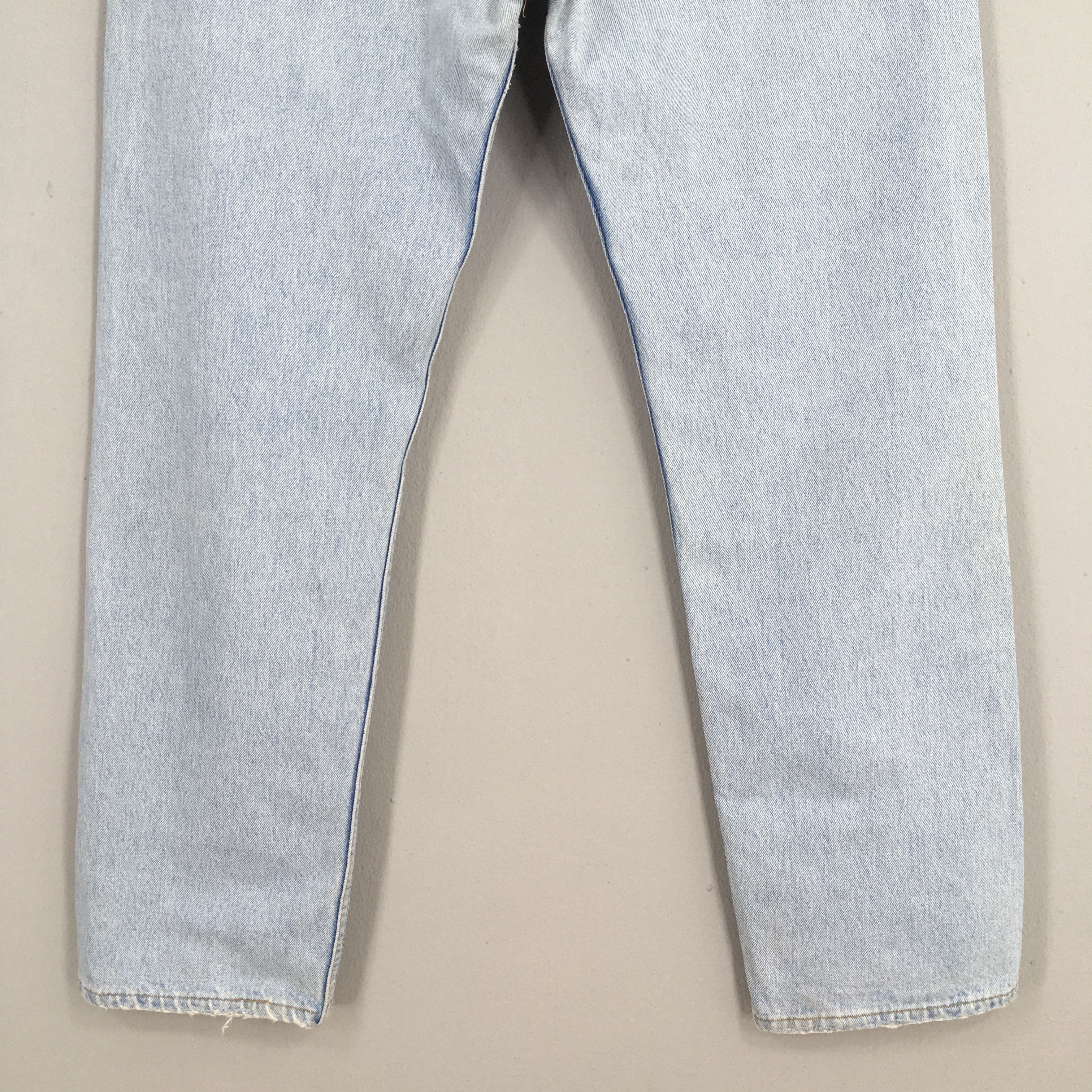 Size 34x29 Vintage 90s Levi's 501 Faded Pale Blue Jeans