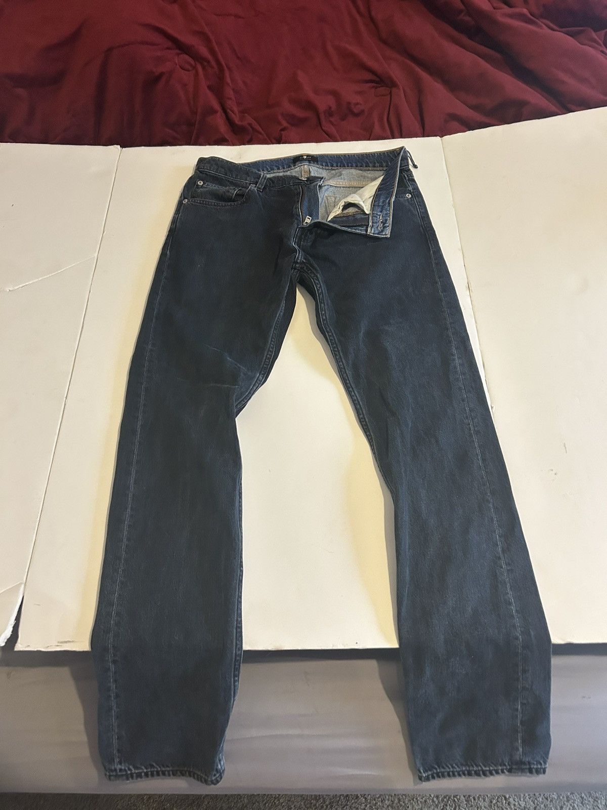 7 For All Mankind 7 FOR ALL MANKIND BLACK DENIM 30x30 Size US 30 / EU 46 - 1 Thumbnail