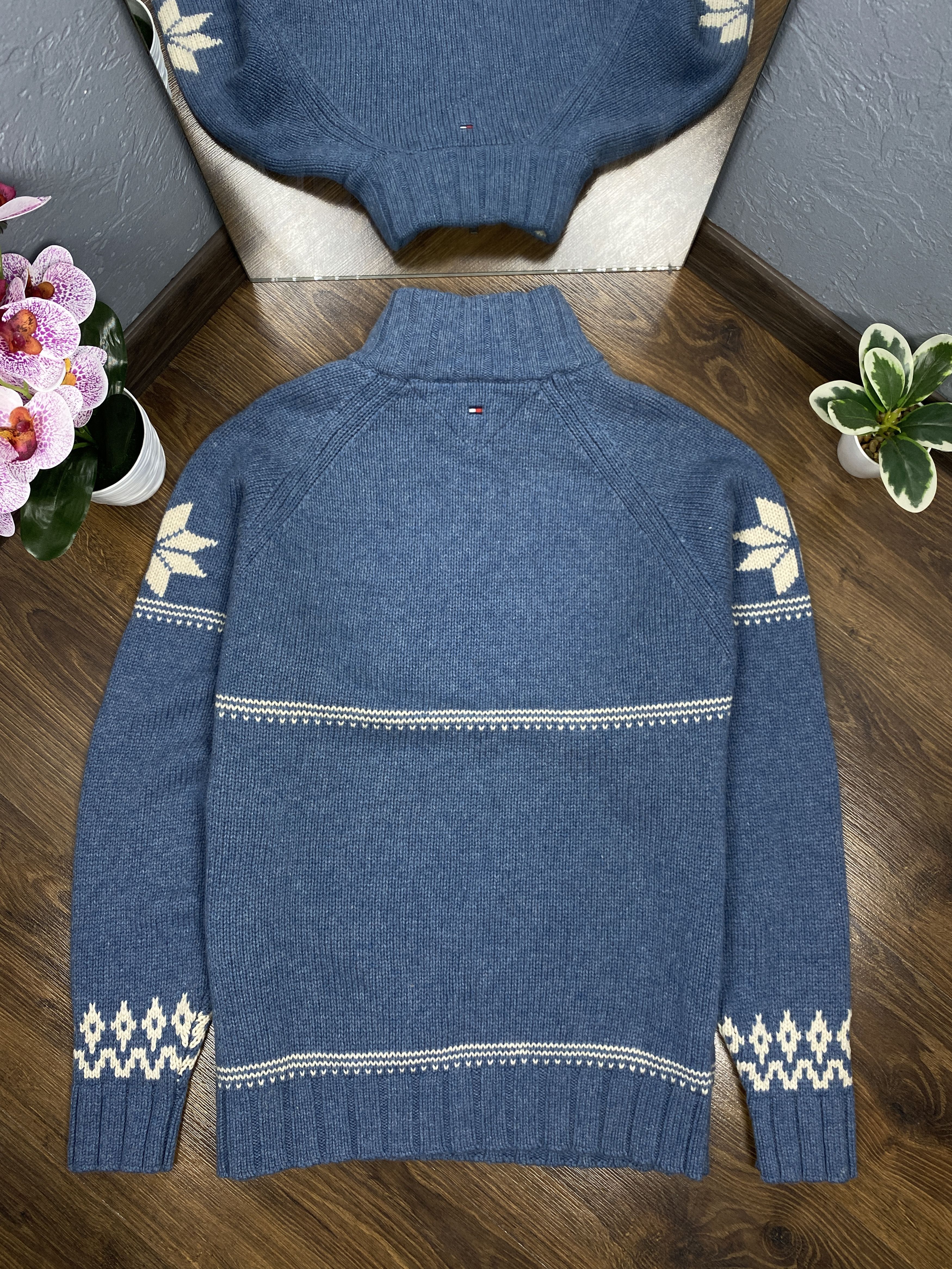Tommy Hilfiger Tommy Hilfiger Vintage Mens 1\4 Zip Wool Knit Sweater Size US XL / EU 56 / 4 - 6 Thumbnail