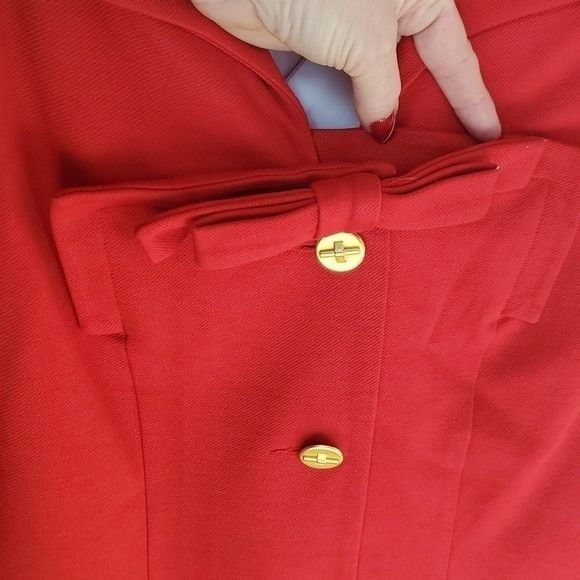 Vintage Cabi Beau Red Lined Long Slv Bow Closure Sz 6 Jacket Size M / US 6-8 / IT 42-44 - 2 Thumbnail