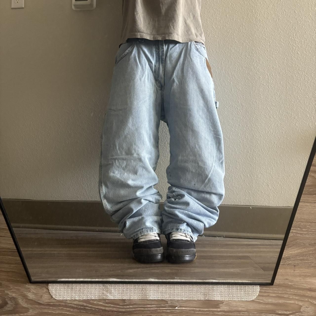 Vintage Crazy Vintage Y2K/2000s Baggy Light Wash Skater Workwear Carpenter Denim Jeans! 34x33 Size US 34 / EU 50 - 1 Thumbnail