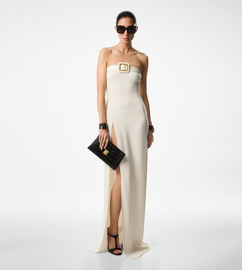 Tom Ford o1w1db10126 AB3340 Strapless Evening Dress in White Size S / US 4 / IT 40 - 2 Thumbnail