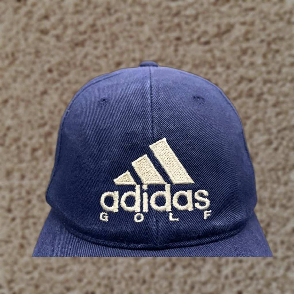 Adidas Adidas Golf Hat Cap Strap Back Adult One Size Blue 100% Cotton Golfer Outdoor Size ONE SIZE - 1 Thumbnail