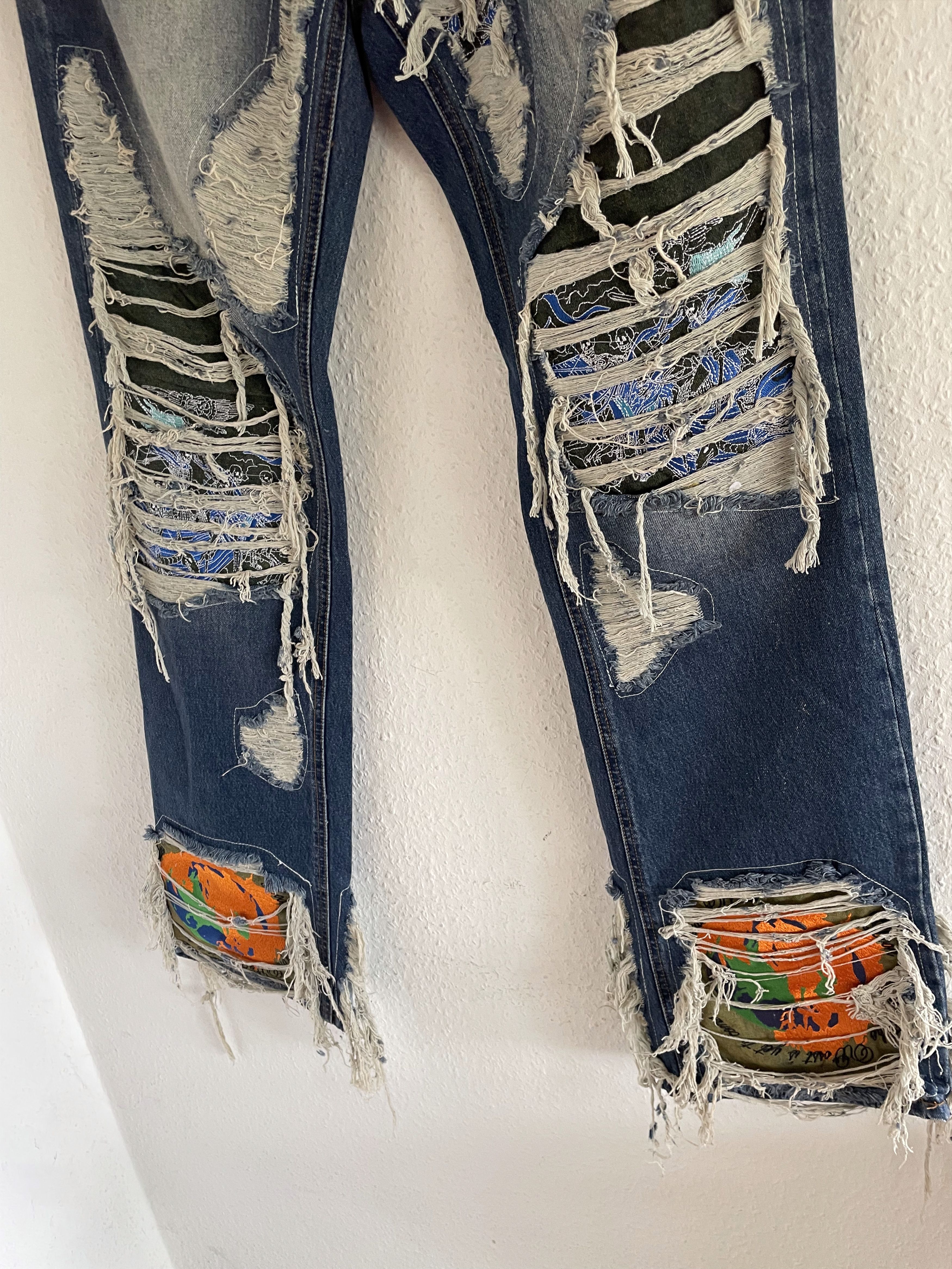 Who Decides War Bandana Patch Flared Jeans Size US 36 / EU 52 - 6 Thumbnail