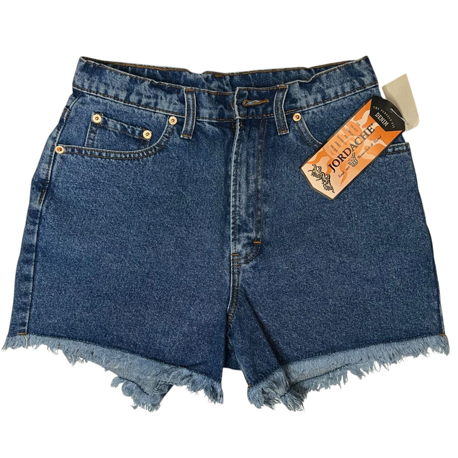 Jordache Vintage 90s Woman’s Jordache Denim Shorts 11/12 Cutoff Hem Size 34" / US 12 / IT 48 - 1 Thumbnail