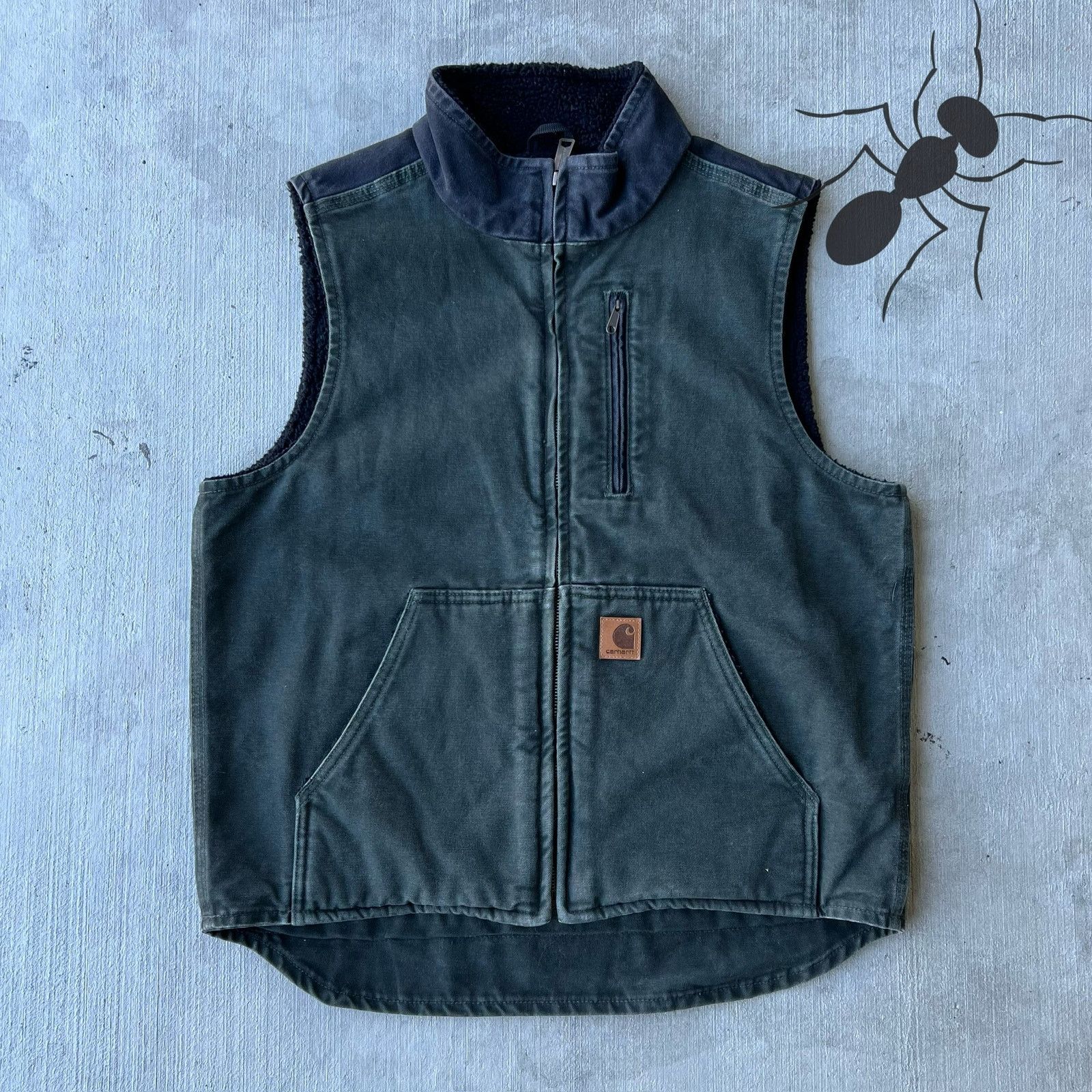 Carhartt × Vintage Carhartt V33 green black work wear vest Size US M / EU 48-50 / 2 - 1 Thumbnail