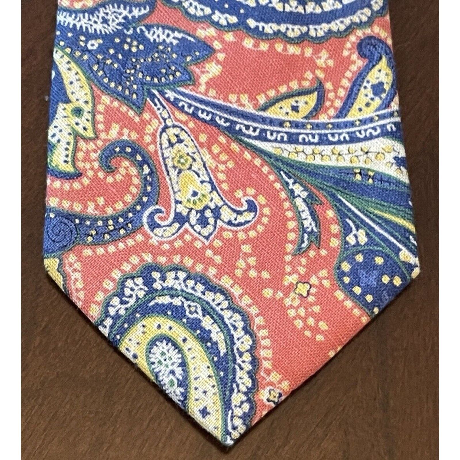 Chaps Chaps Pink Blue 100% Linen Men’s Neck Tie Made In China Size ONE SIZE - 1 Thumbnail