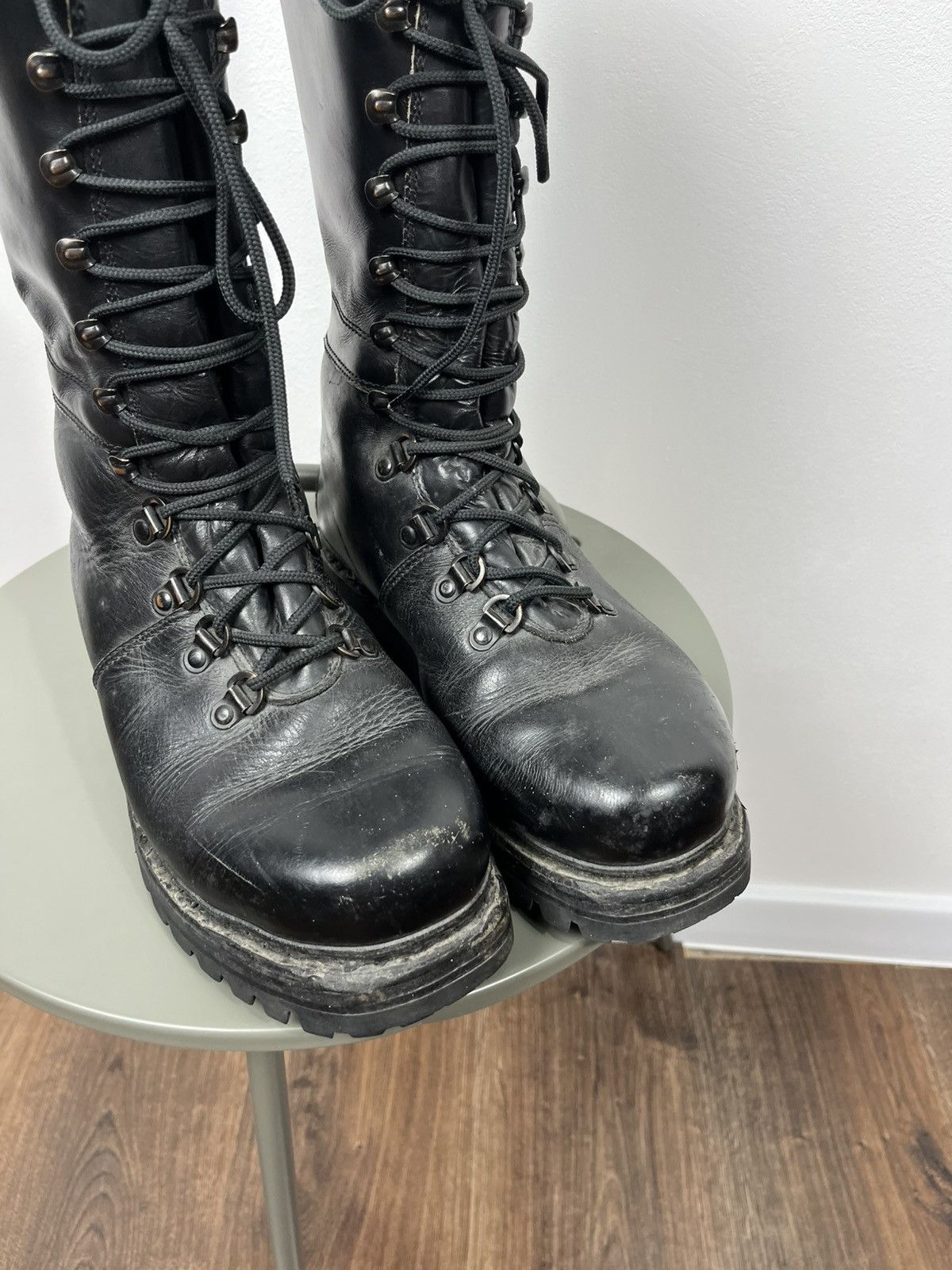 Other Vintage 1982 Military Leather Combat Boots Black Size 42 Size US 9 / EU 42 - 6 Thumbnail