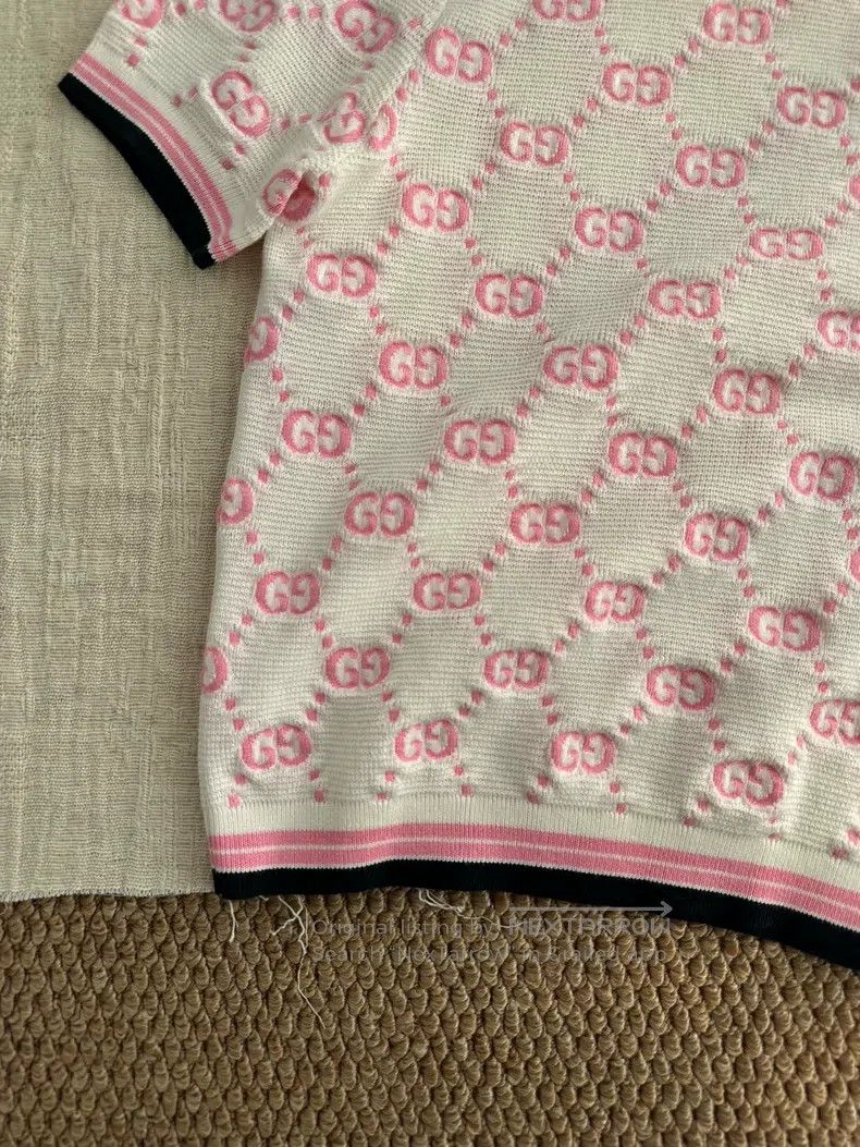 Gucci Gucci Classic GG pattern full-print knitted short sleeves Size S / US 4 / IT 40 - 4 Thumbnail