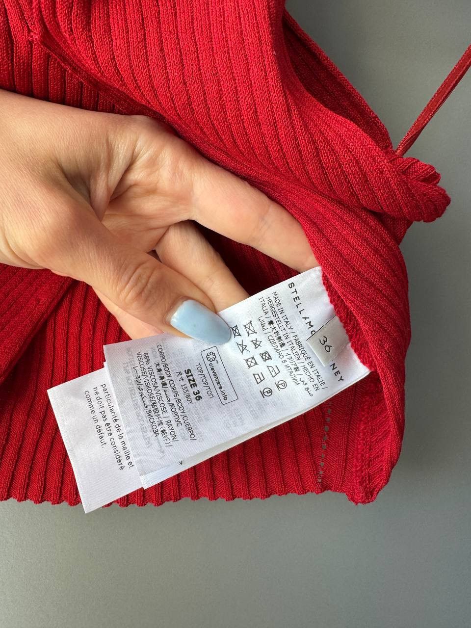 Stella McCartney Stella McCartney Red Crop Top Size XS / US 0-2 / IT 36-38 - 4 Thumbnail