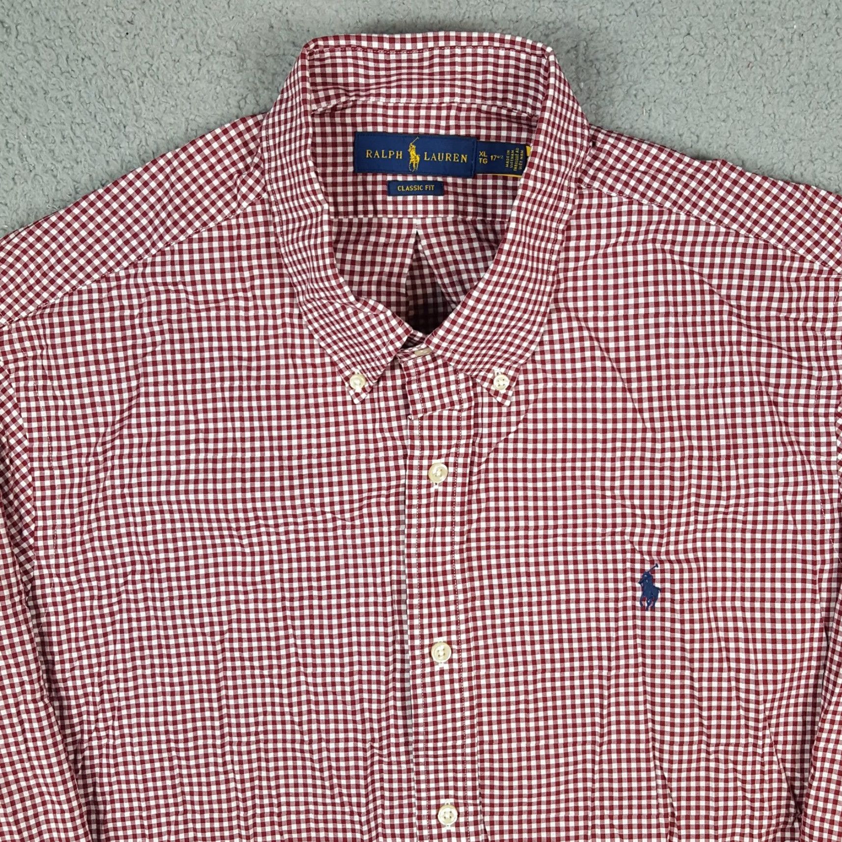 Ralph Lauren VINTAGE Ralph Lauren Men's Button-Down Shirt XL Red Gingham Plaid Collared Long Sleeve Casual Workwear 90s Retro Size US XL / EU 56 / 4 - 2 Thumbnail