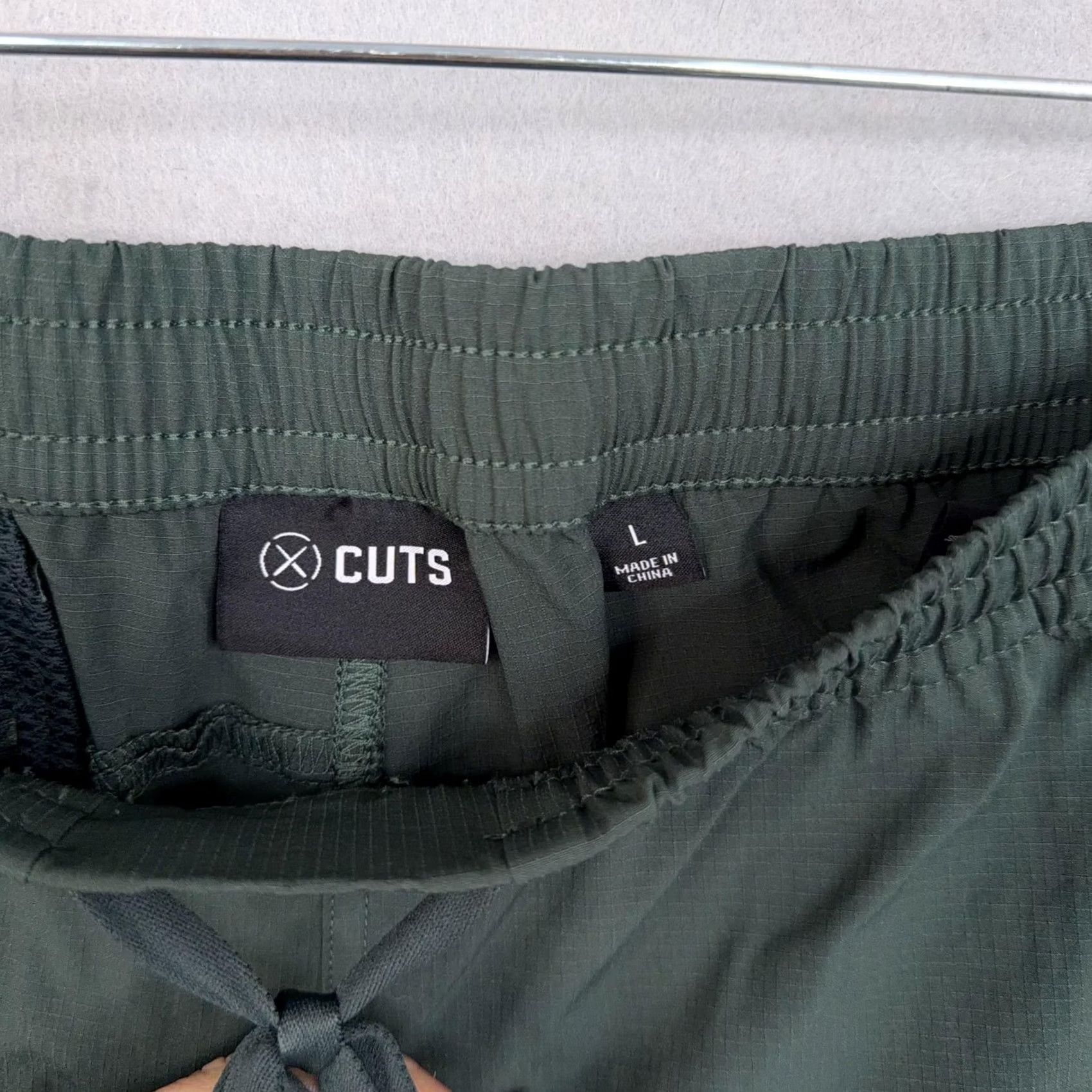 Cuts Cuts Shorts Mens Large Green Ripstop Athletic Quick Dry Drawstring Pockets Run Size US 33 - 4 Thumbnail