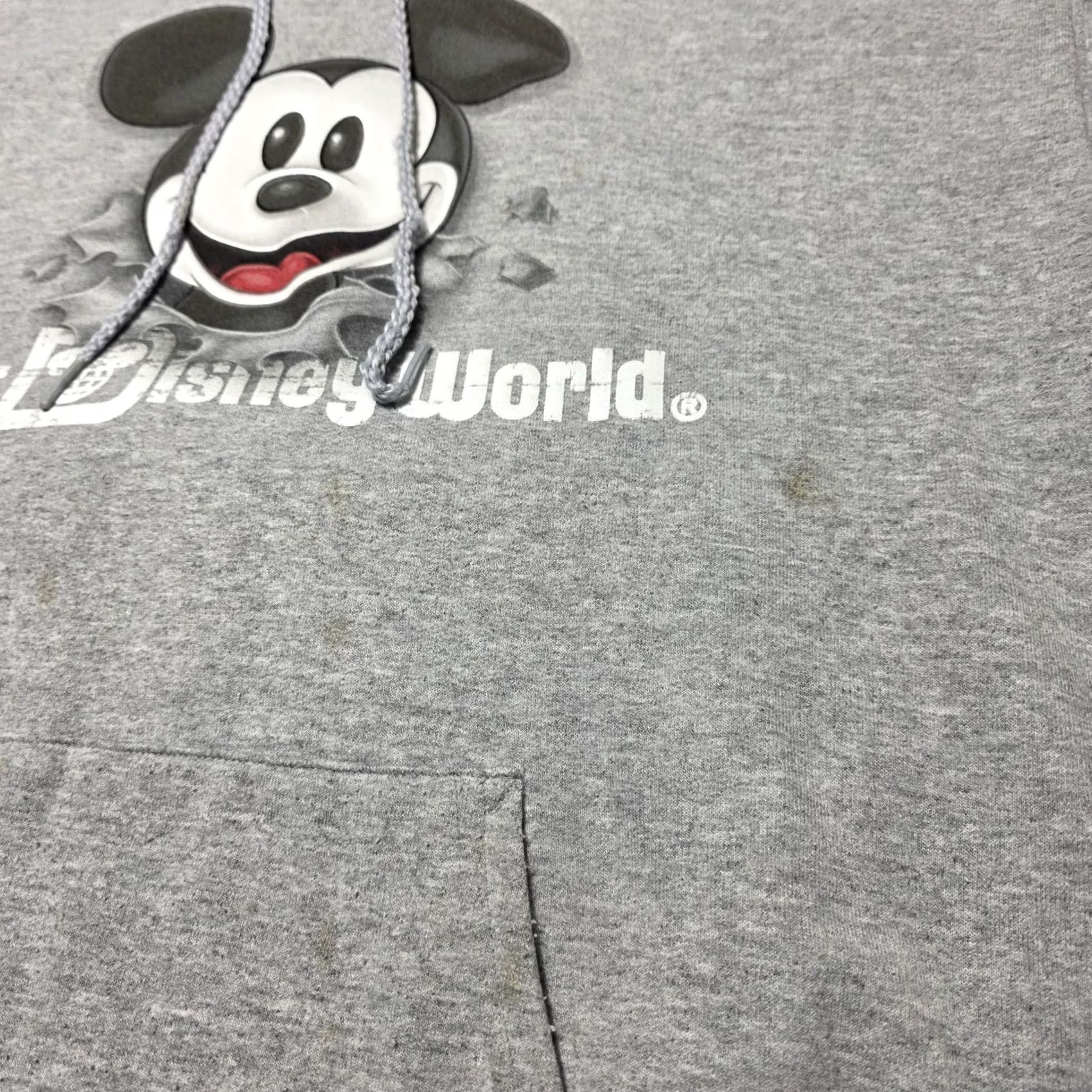 Hanes Hanes Mickey Mouse Hoodie Double Sided Graphic Men Medium Hoodie US Disneyland Resort Hanes Mickey Mouse Gray Full Zip Pockets Size US M / EU 48-50 / 2 - 4 Thumbnail