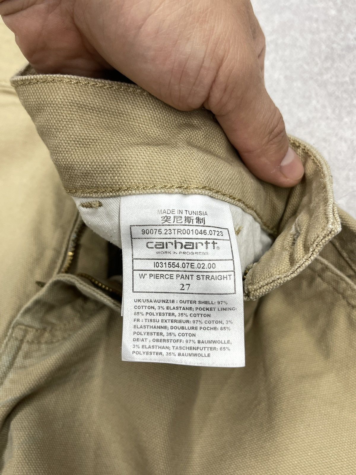 Carhartt Womens Carhartt WIP Pierce Pants Beige Y2K Size 27" / US 4 / IT 40 - 19 Thumbnail