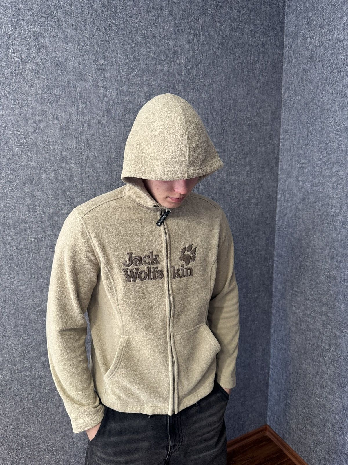 Jack Wolfskin × Vintage 🐀 Jack Wolfskin Vintage Zip Fleece Hoodie Size XL / US 12-14 / IT 48-50 - 2 Thumbnail