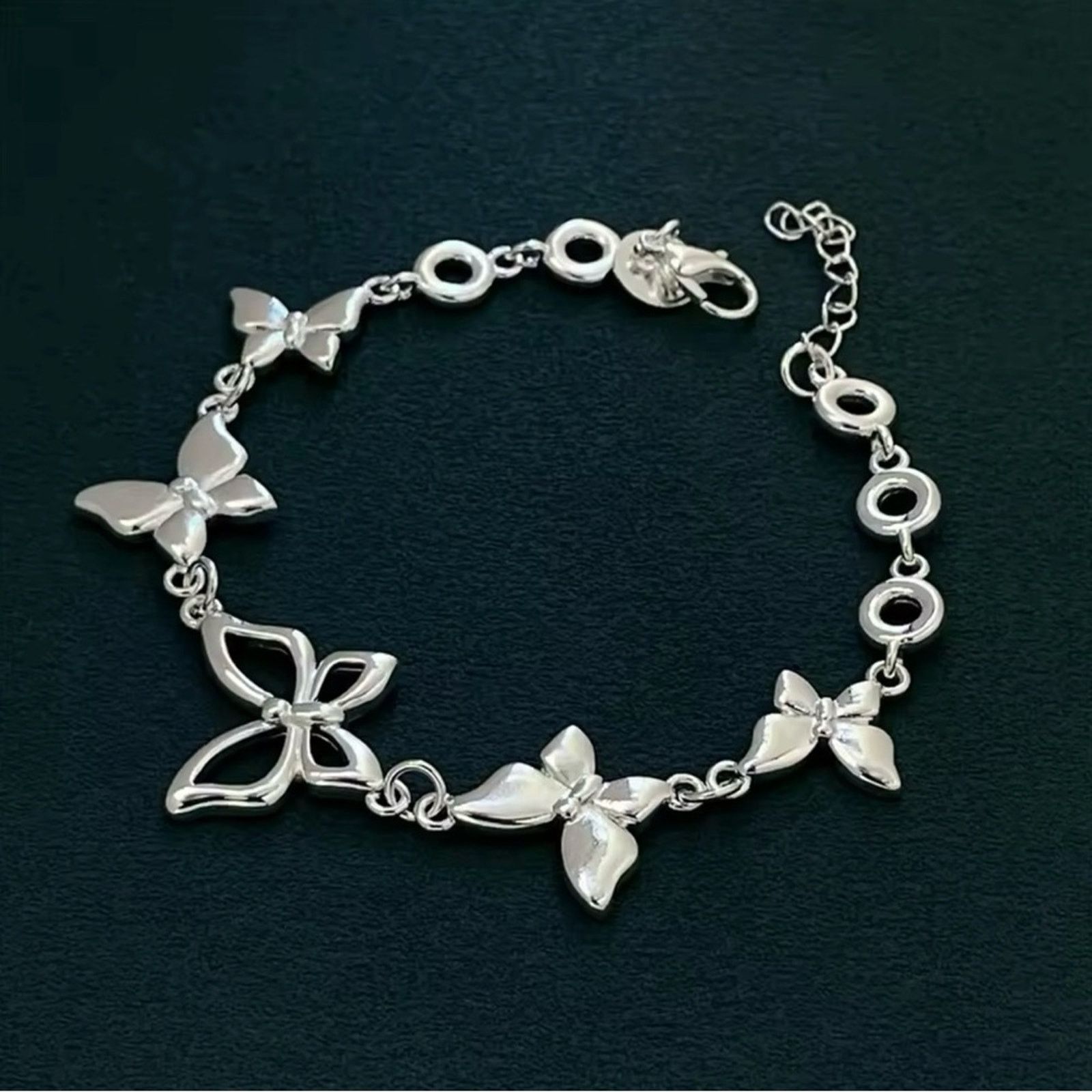 Other Sterling Silver Cute Butterfly Bracelet for Women Size ONE SIZE - 3 Thumbnail
