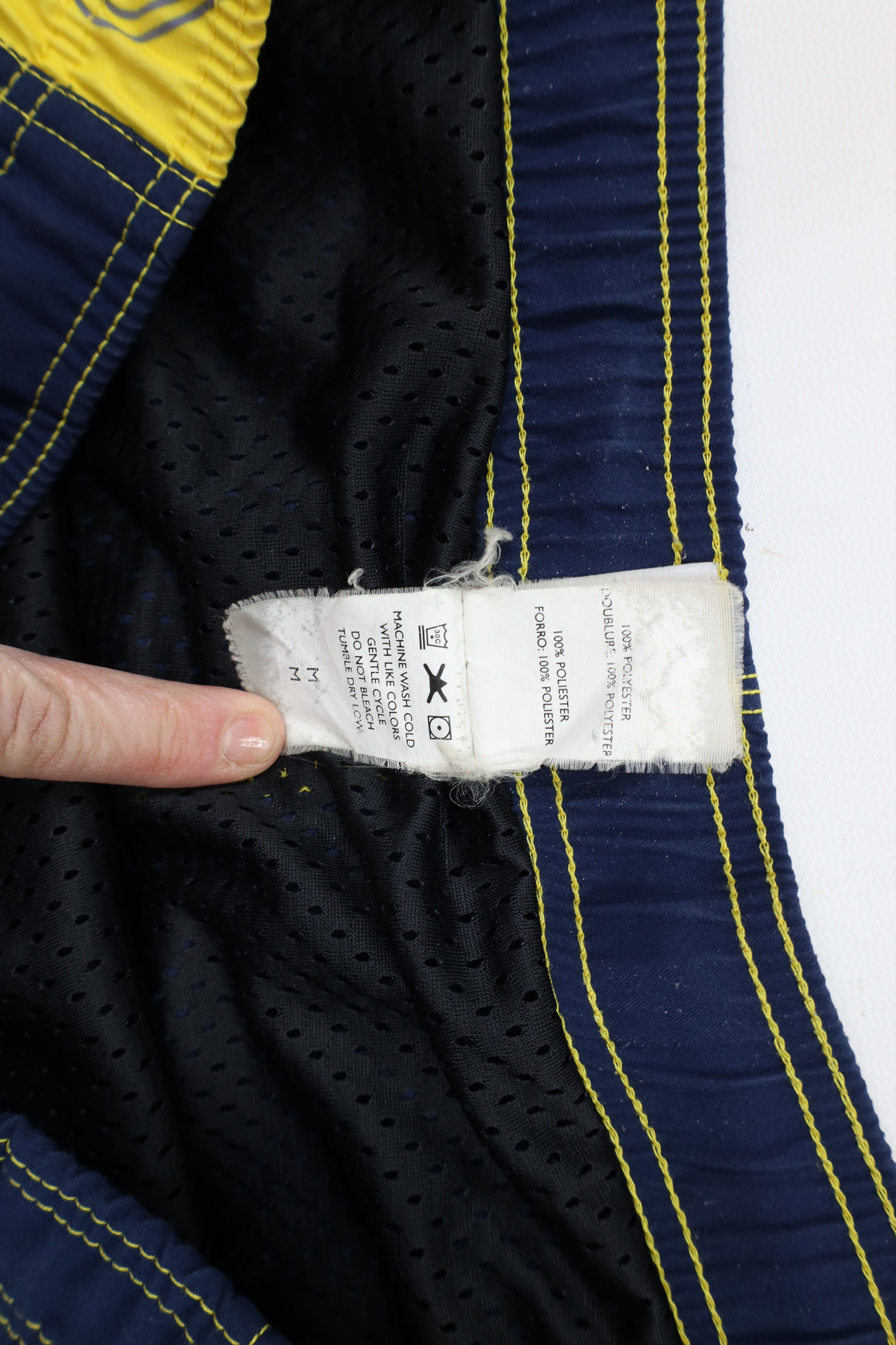Nike × Vintage Vintage Nike Mini Swoosh Abstract Lined Shorts Swim Trunks Size US 32 / EU 48 - 8 Thumbnail