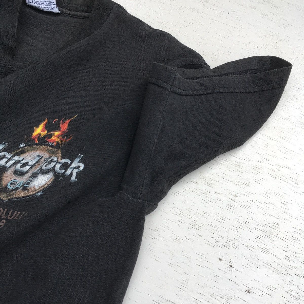 Hard Rock Cafe Rare Sun Faded Vintage 90s Hard Rock Cafe Honolulu Size US S / EU 44-46 / 1 - 17 Thumbnail