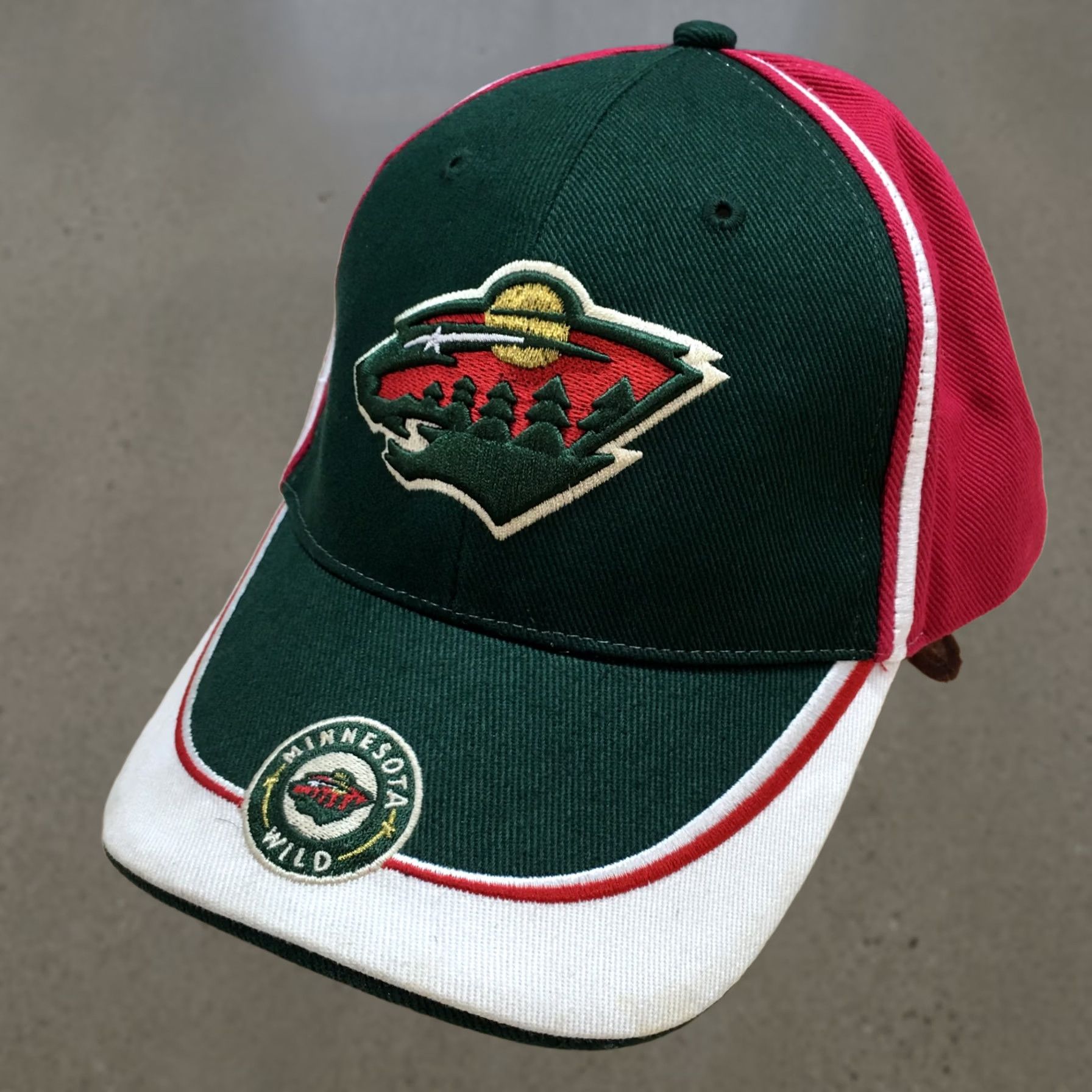NHL Minnesota Wild NHL Baseball Cap Mens Red OS Curved Brim Embroidered Logo Size ONE SIZE - 1 Thumbnail