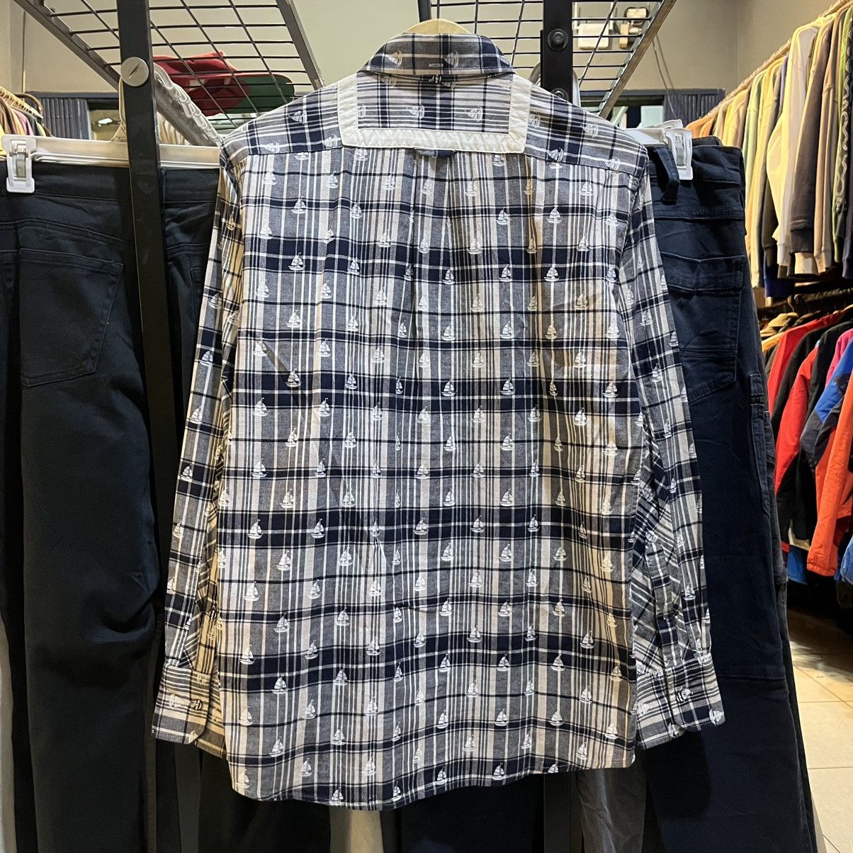 Thom Browne Thom Browne x KOE Plaid shirt with subtle sailboat print ⚓ Size US L / EU 52-54 / 3 - 9 Thumbnail