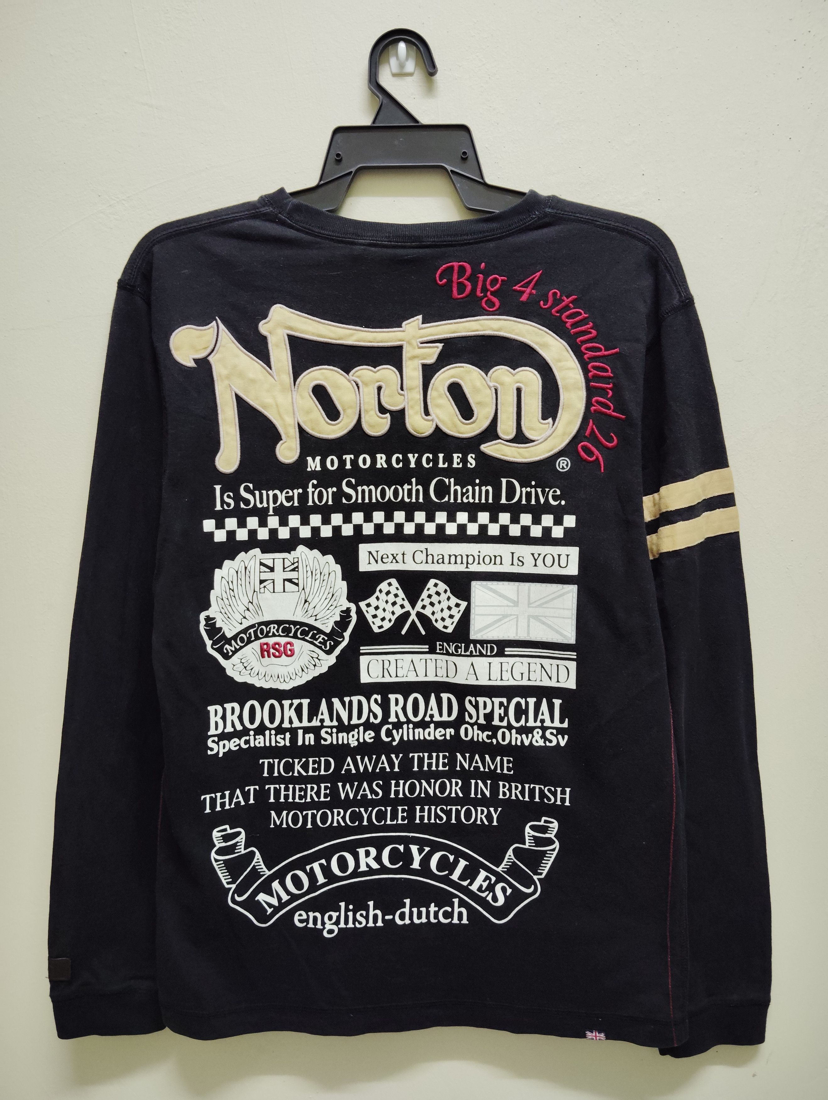 Norton NORTON long sleeve t-shirt Embroidered Size US S / EU 44-46 / 1 - 1 Thumbnail