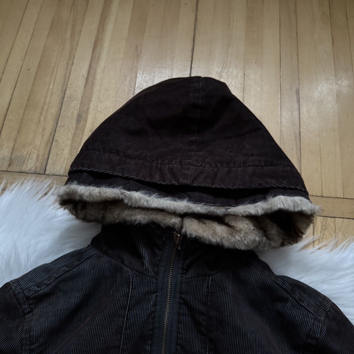 If Six Was Nine 📌 Vintage Rip Curl Avant Garde Y2K Bomber Jacket Fur Hood Size M / US 6-8 / IT 42-44 - 10 Thumbnail