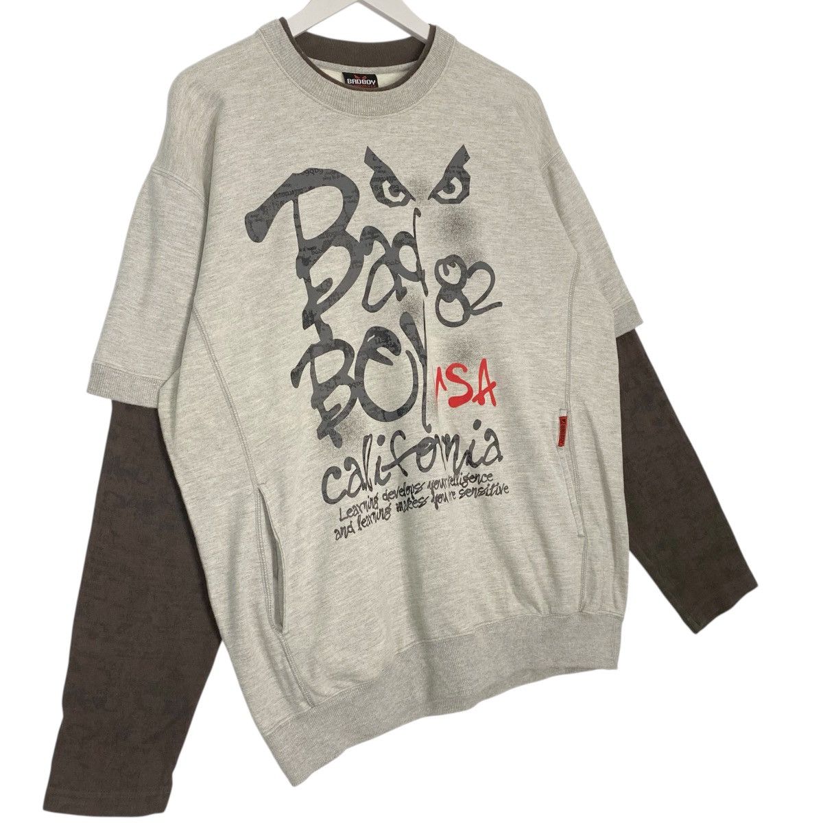 Vintage Vintage Bad Boy Crewneck Sweatshirt Gray Pullover Jumper L Size US L / EU 52-54 / 3 - 3 Thumbnail