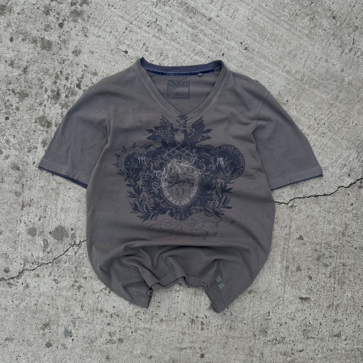NEXT Vintage Japanese Style Next V Neck T-shirts Grunge Y2K 00s Size US S / EU 44-46 / 1 - 1 Thumbnail