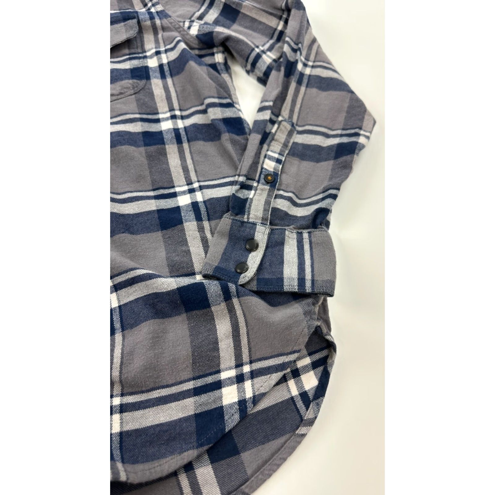 Lucky Brand Lucky Brand Shirt Mens Large Gray Blue Flannel Plaid Pocket Button Up Size US L / EU 52-54 / 3 - 7 Thumbnail