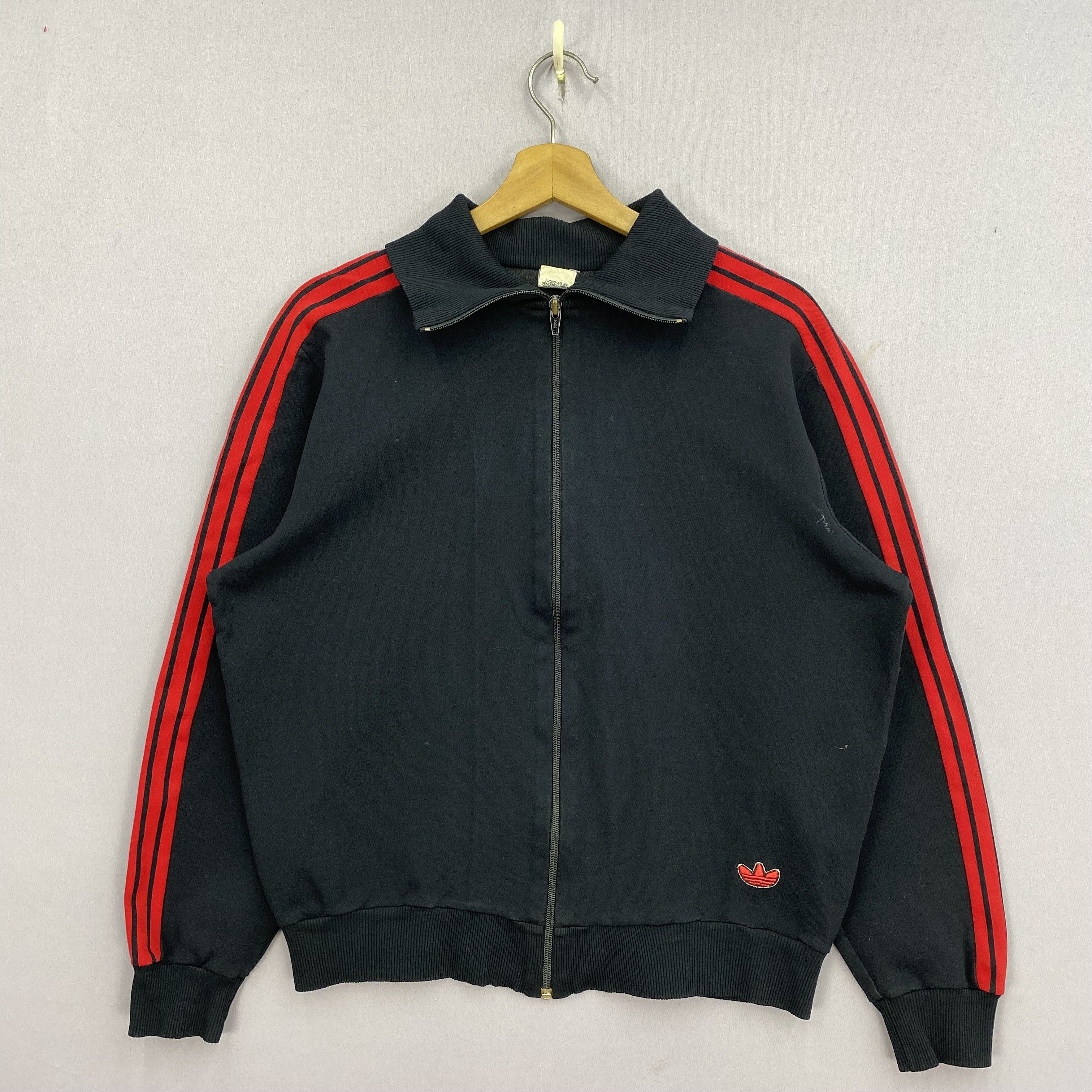 Adidas Vintage 70s Adidas Sweater Sweatshirt Zipper Tracktop Size US M / EU 48-50 / 2 - 1 Thumbnail