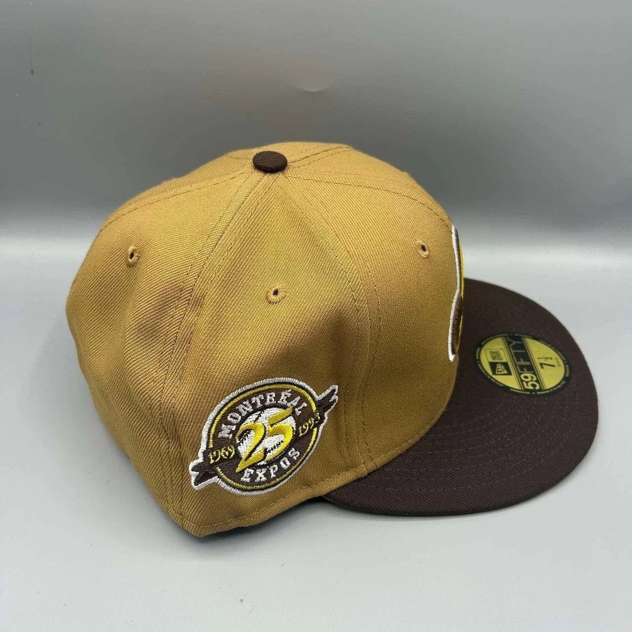 New Era Montreal Expos Hat Men 7 1/2 Brown Yellow MLB Fitted Cap Size ONE SIZE - 7 Thumbnail