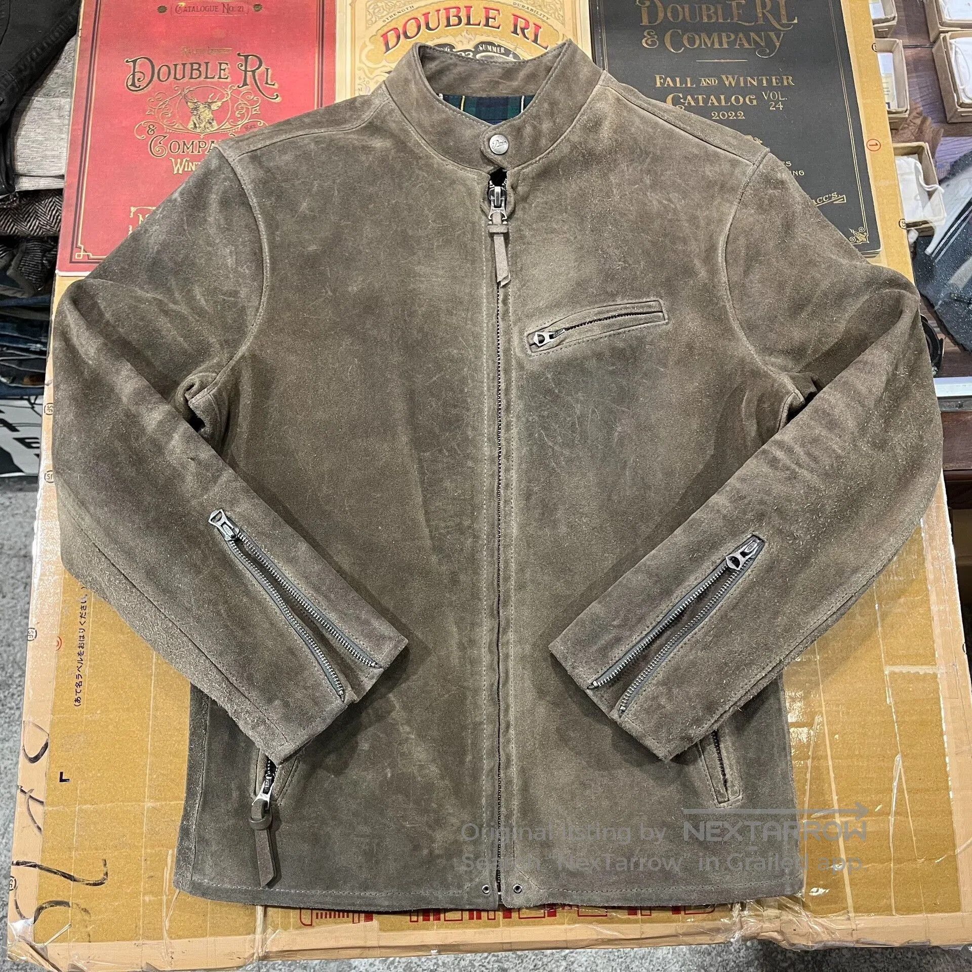 RRL Ralph Lauren vintage ralph lauren brown leather jacket. Size US XS / EU 42 / 0 - 2 Thumbnail
