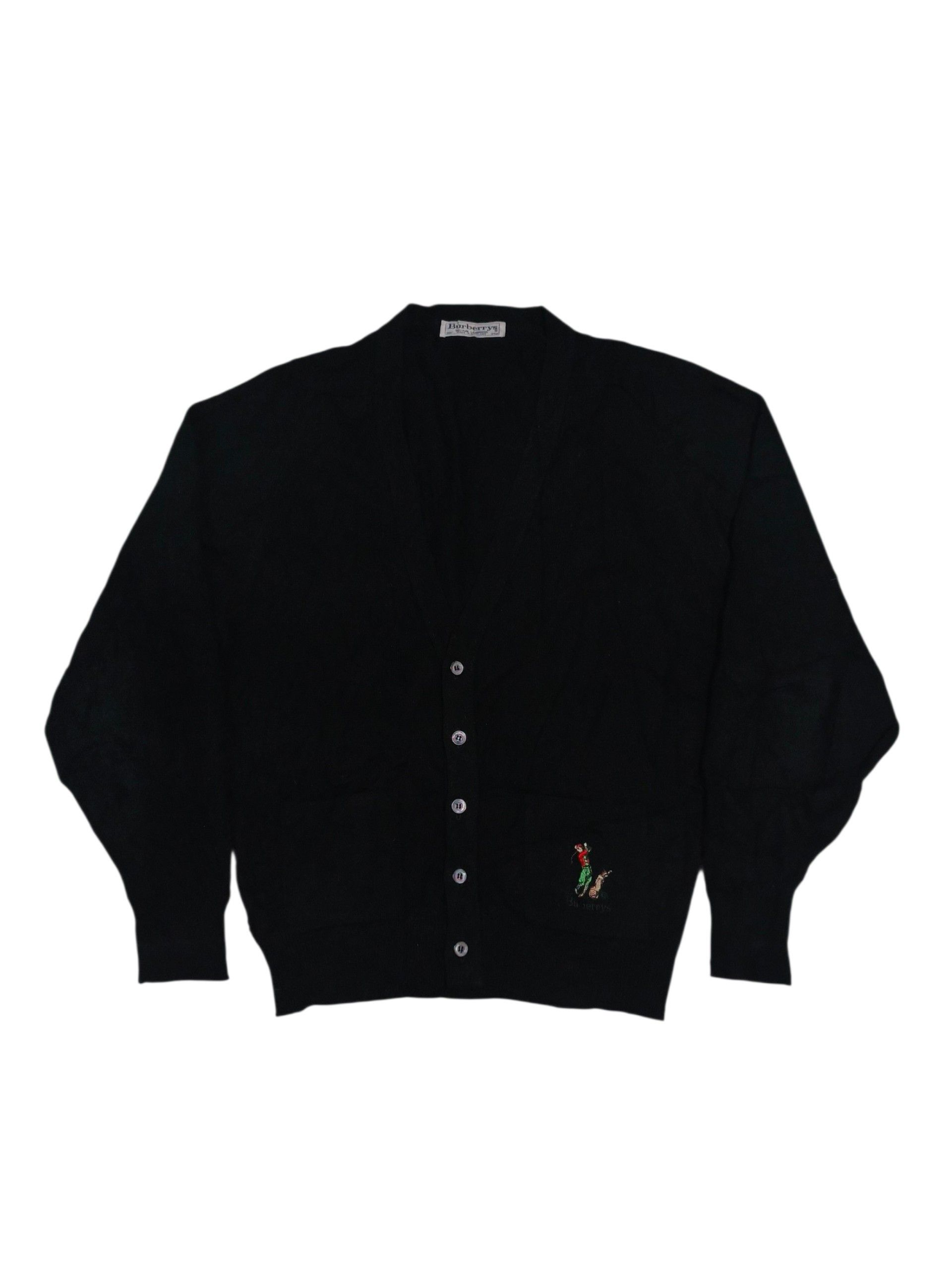 Burberry Vintage Burberrys golf wool cardigan Size US L / EU 52-54 / 3 - 1 Thumbnail