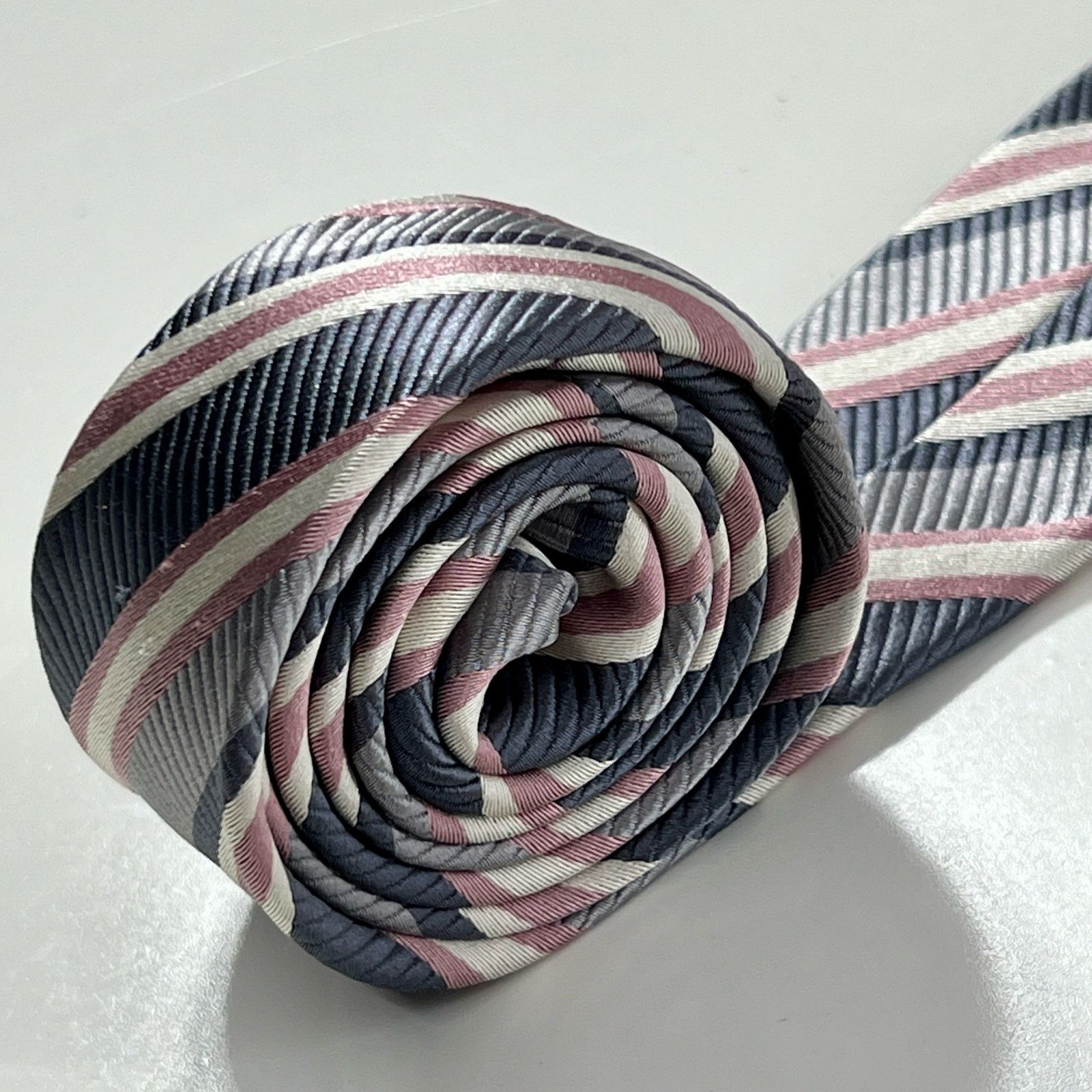 Donald Trump Donald Trump Signature Men Necktie Grey Striped Silk Tie Size ONE SIZE - 8 Thumbnail