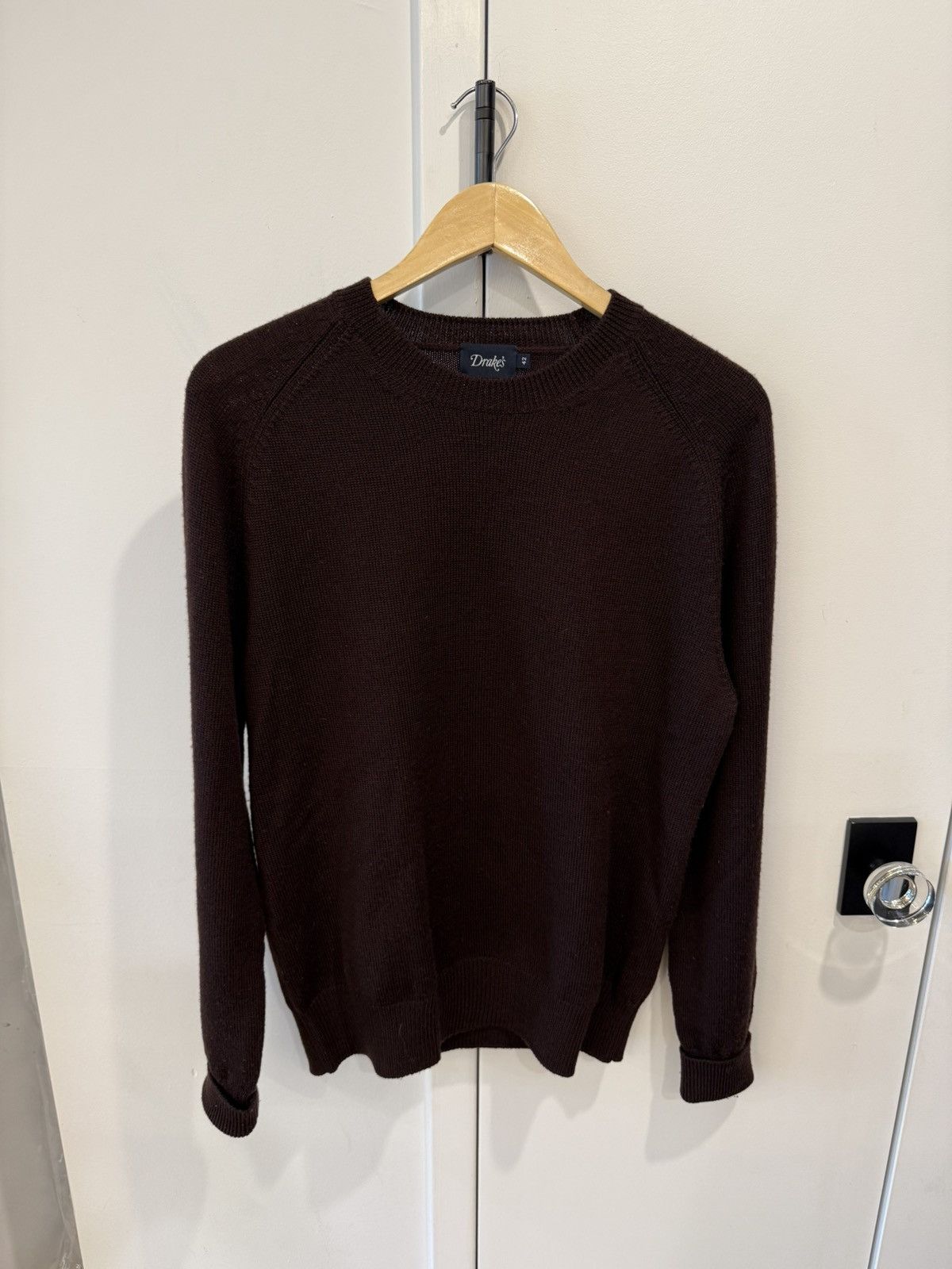 Drake's Drakes Merino Crewneck Sweater Size US L / EU 52-54 / 3 - 1 Thumbnail