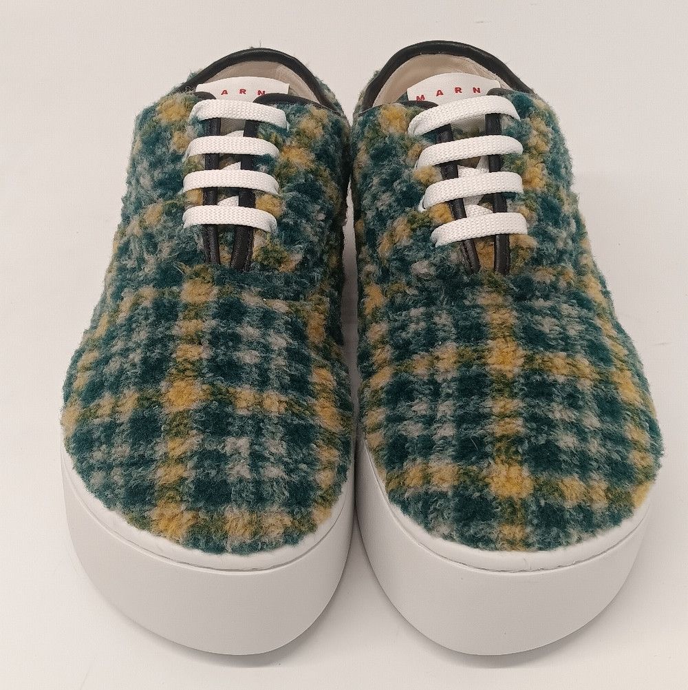 Marni Marni Tartan Check Wool Platform Lo-Top Sneakers - EU43/US10 Size US 10 / EU 43 - 9 Thumbnail