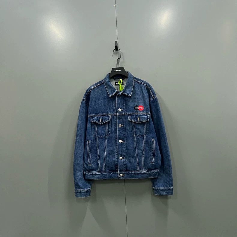 Balenciaga Balenciaga Embroidered logo denim jacket Size US M / EU 48-50 / 2 - 1 Thumbnail