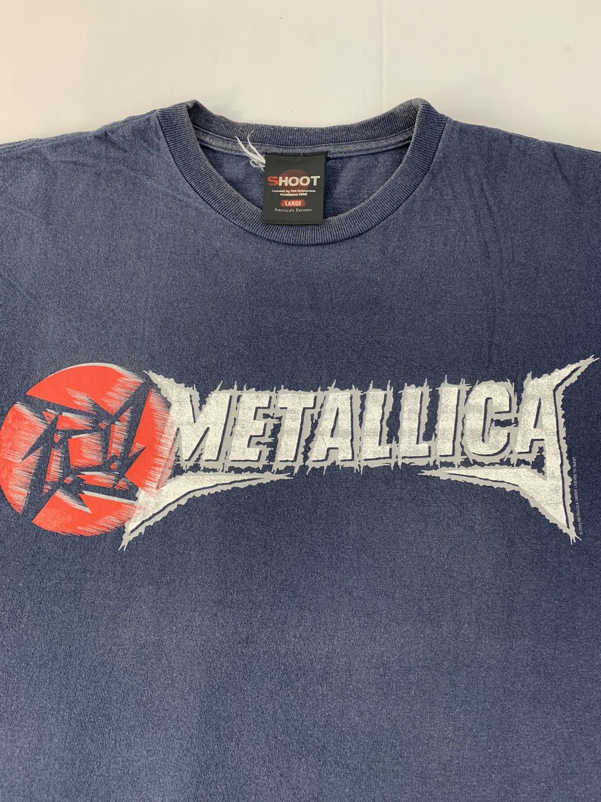 Metallica Metalica America Hard Rock Music Band Tag Shoot Spell Out Size US L / EU 52-54 / 3 - 4 Thumbnail