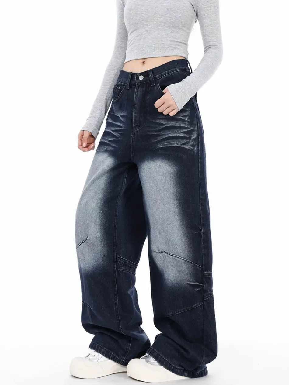 Japanese Brand × Jean Retro loose straight leg high street jeans Size US 32 / EU 48 - 2 Thumbnail