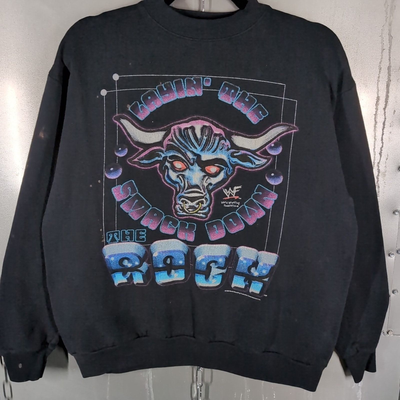 Vintage The Rock WWF Wrestling Vintage Crewneck Sweatshirt Medium Size US L / EU 52-54 / 3 - 2 Thumbnail