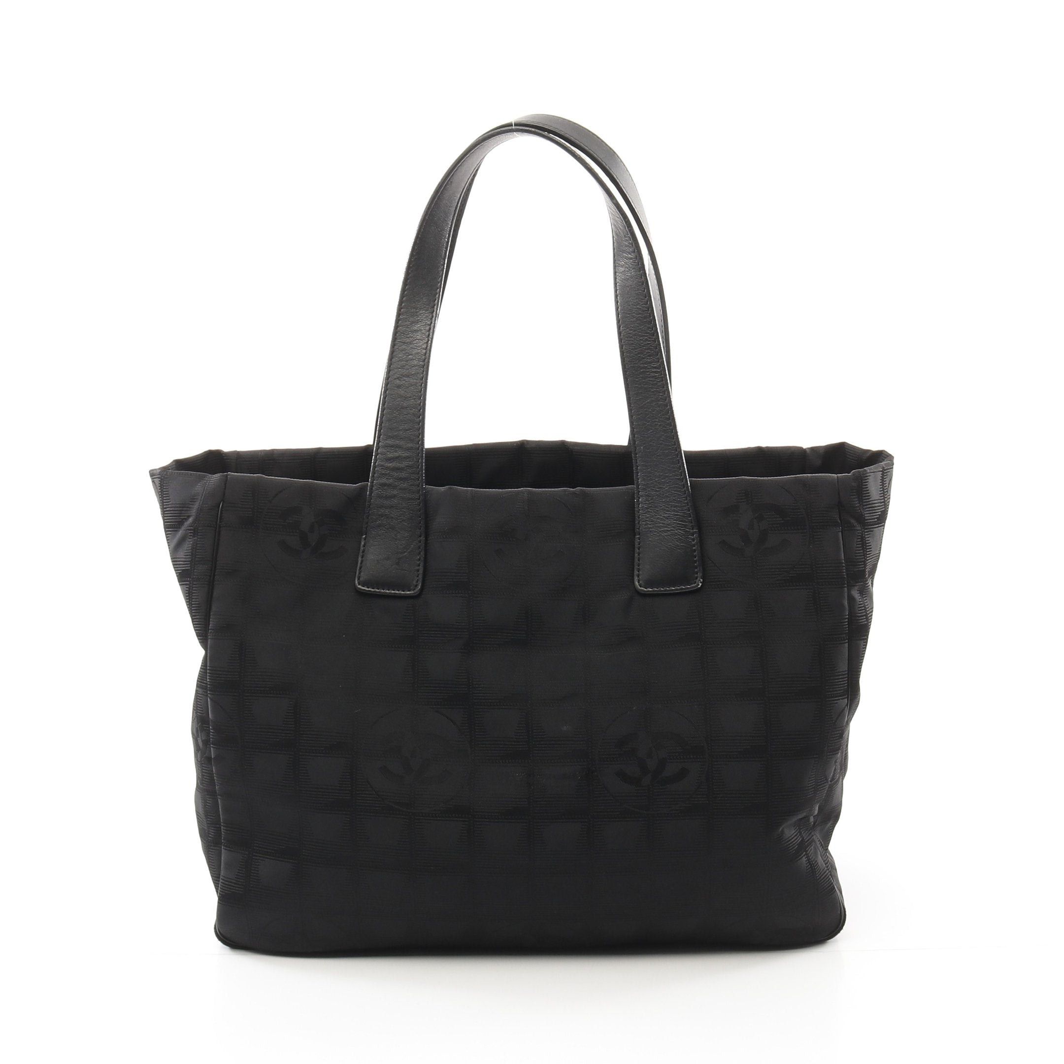 Chanel Chanel New Travel Line Mm Handbag Tote Bag Nylon Canvas Leather Black Gold Hardware Size ONE SIZE - 1 Thumbnail