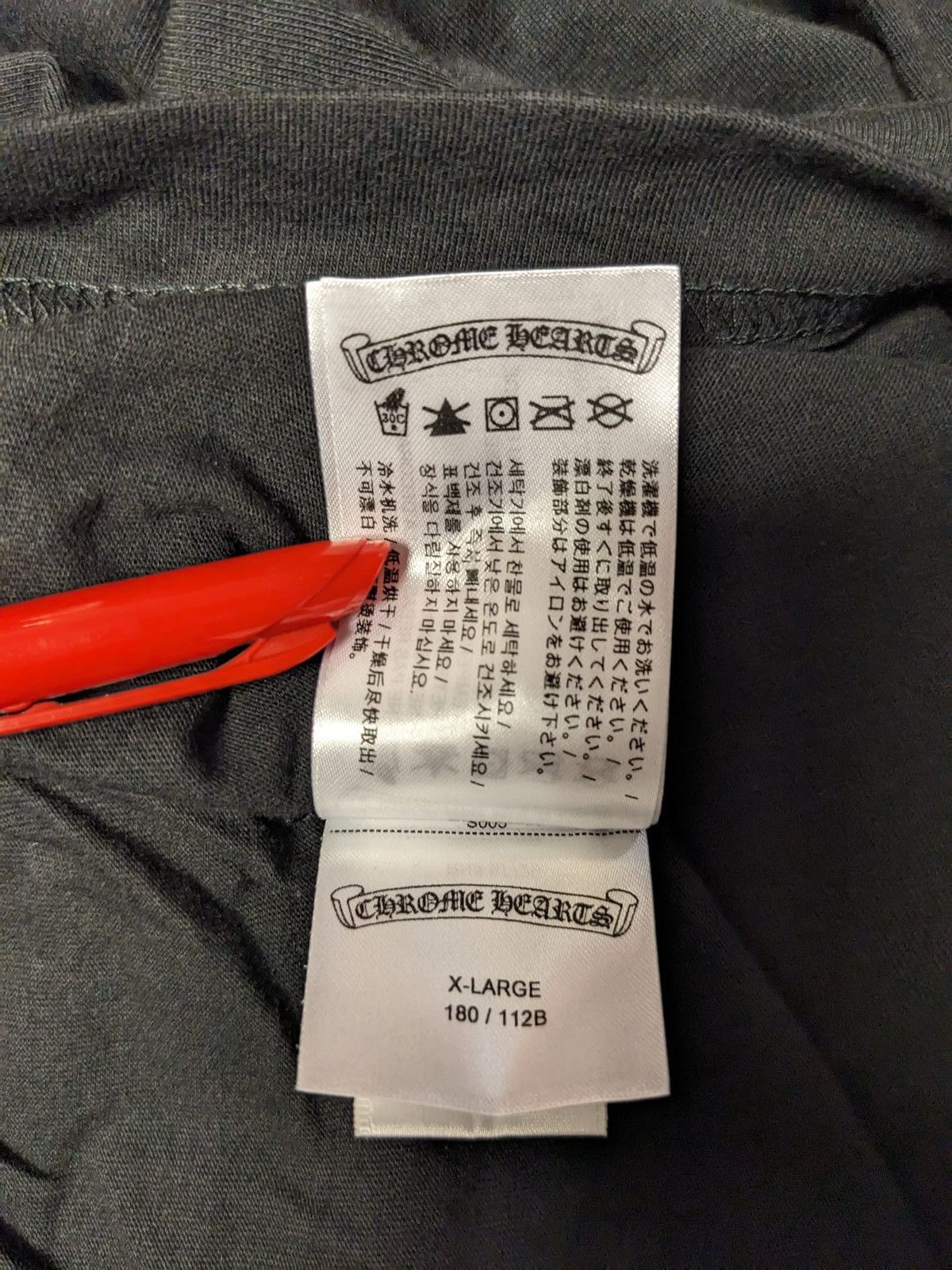 Chrome Hearts CHROME HEARTS NECK LOGO L/S T-SHIRT TEE LONG SLEEVE XL Size US XL / EU 56 / 4 - 6 Thumbnail