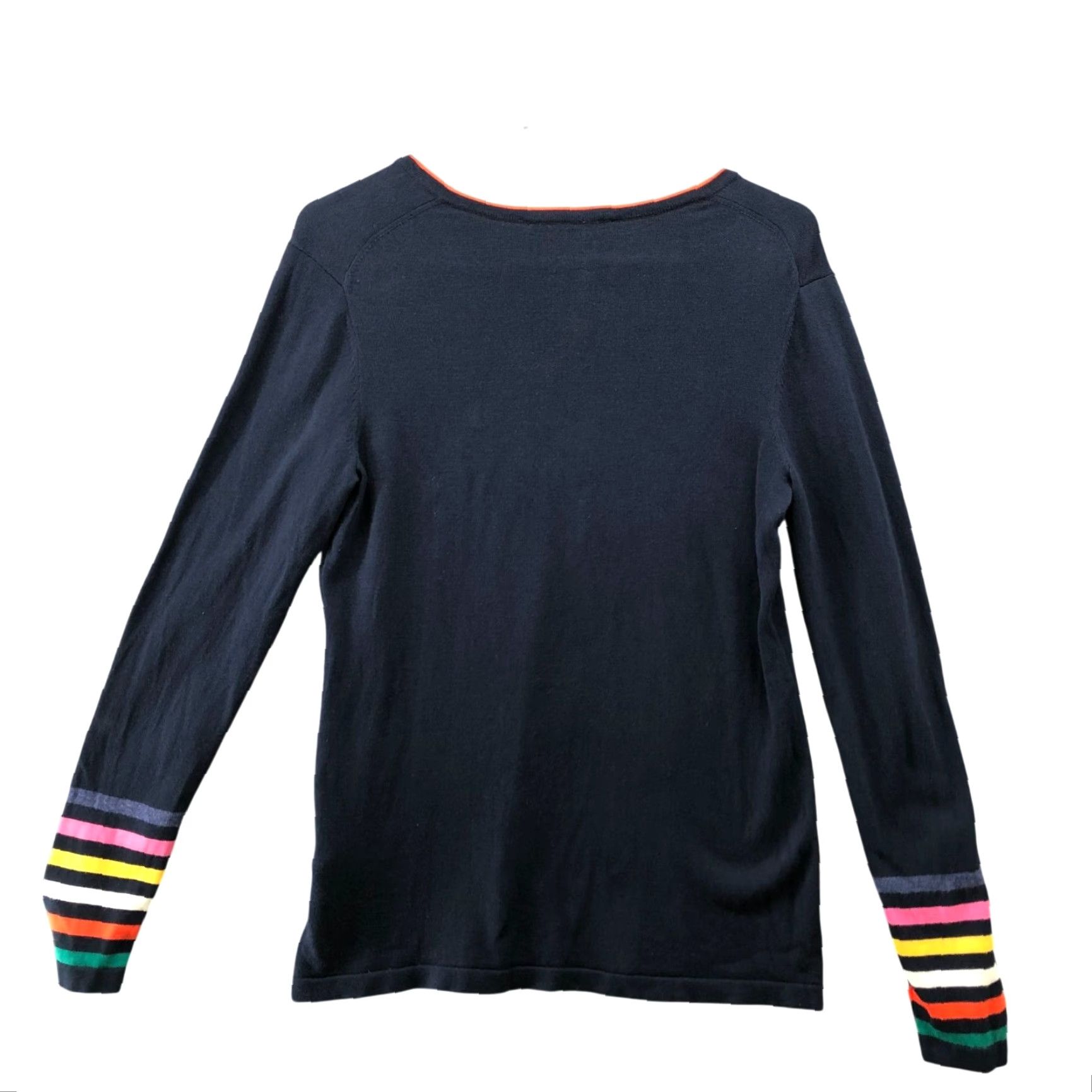 Tommy Hilfiger VINTAGE Tommy Hilfiger Sweater Pullover Womens M Blue Rainbow Stripe Casual Cotton Knit Size M / US 6-8 / IT 42-44 - 2 Thumbnail