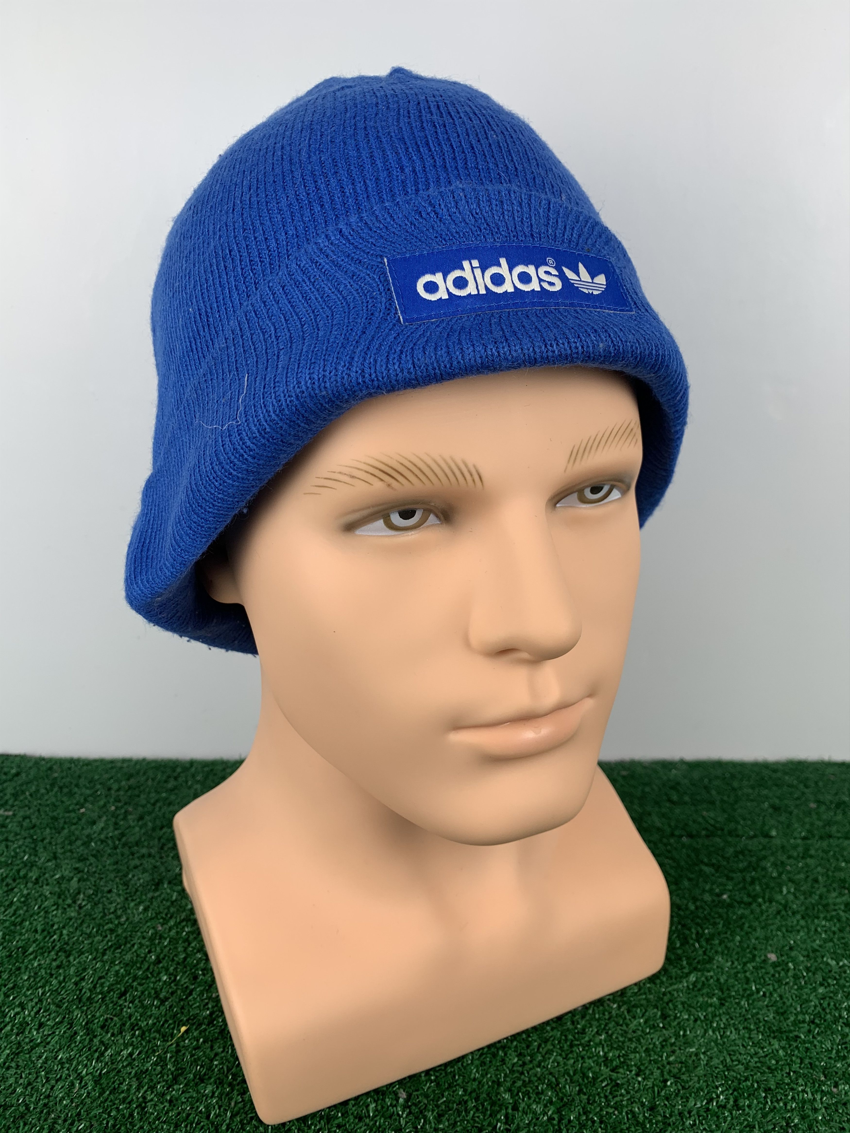 Vintage Adidas Trefoil Beanie Blue BA0007