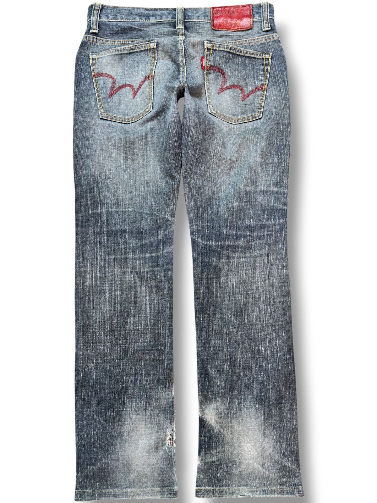 Edwin Vintage Edwin Edge Of Blue Jeans Faded Ripped Denim Size US 30 / EU 46 - 3 Thumbnail