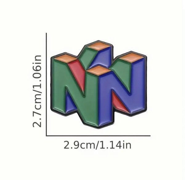 Nintendo Nintendo 64 logo enamel pin Video Games Mario Size ONE SIZE - 3 Thumbnail