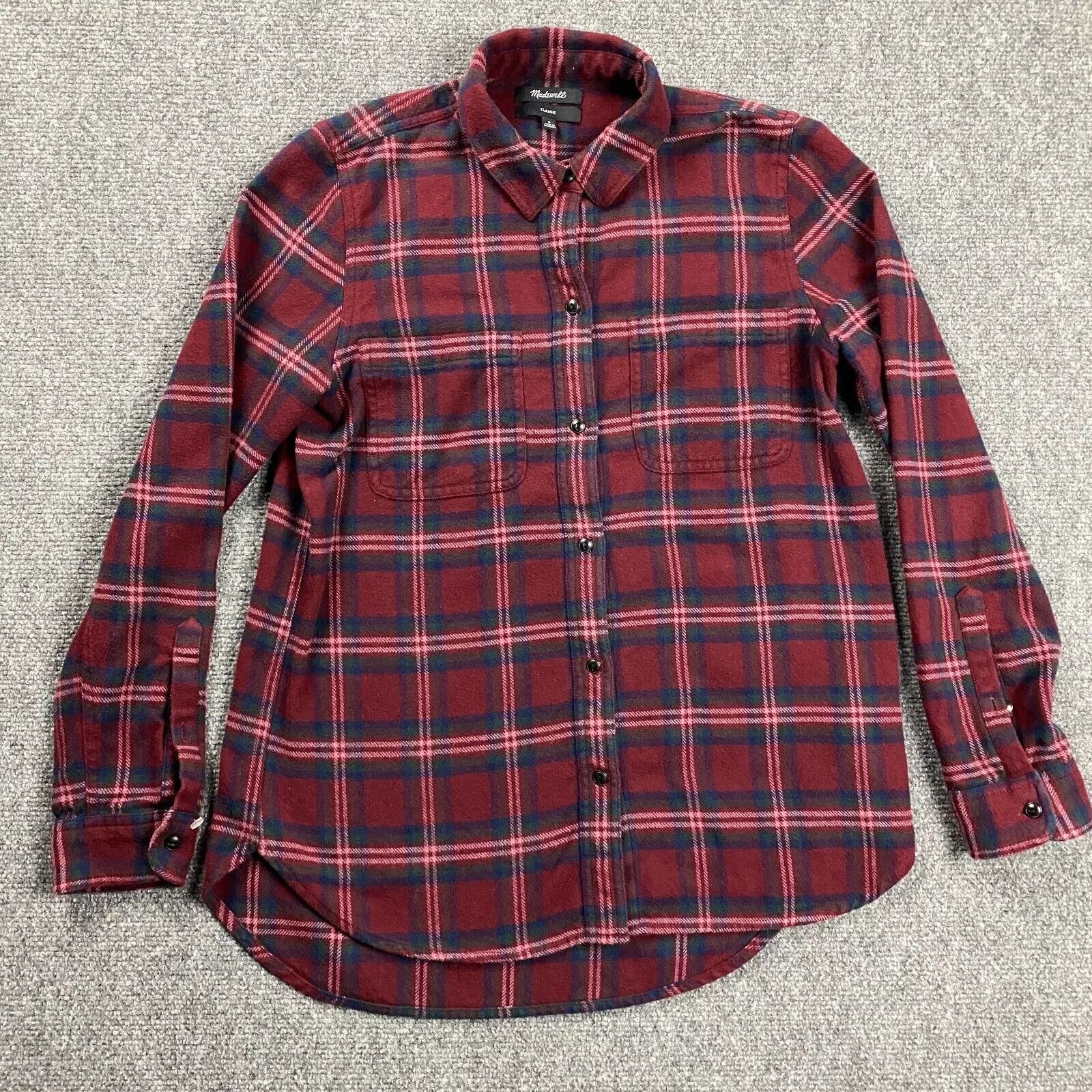 Madewell Madewell Flannel Top Womens Small Window Pane Check Shirt Size S / US 4 / IT 40 - 1 Thumbnail