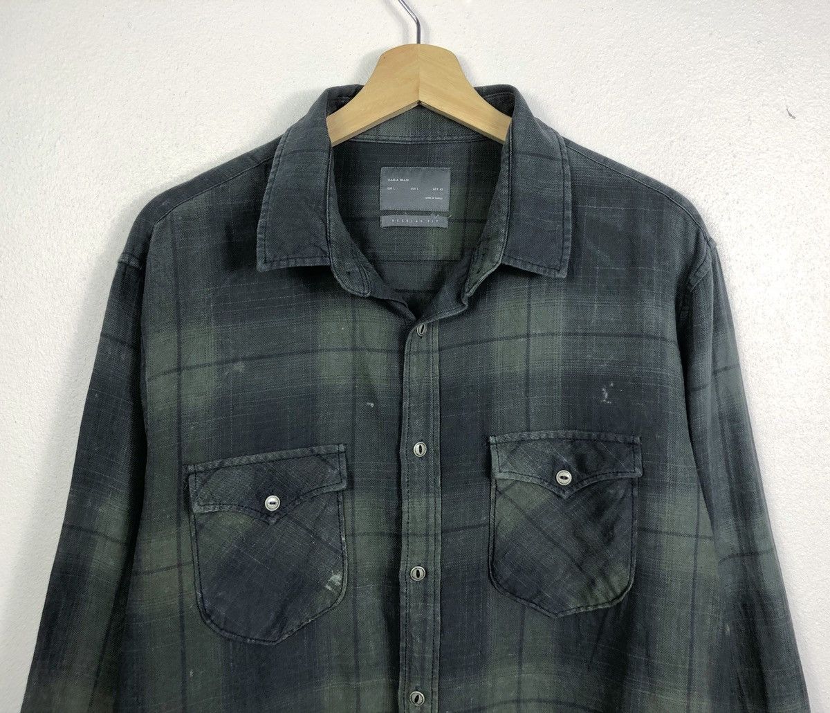 Zara Rare Zara Man Flannel Button Ups Shirt Size US L / EU 52-54 / 3 - 2 Thumbnail