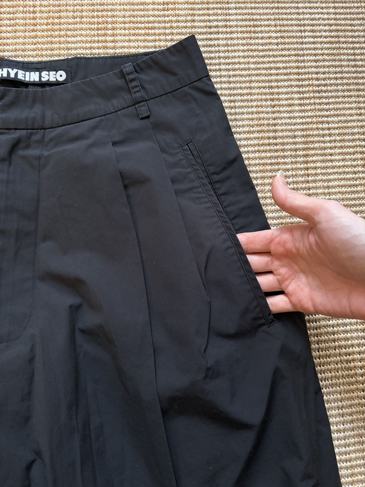 Hyein Seo $450 Hyein Seo chained wide leg pants in black Size 25" / US 0 / IT 36 - 6 Thumbnail