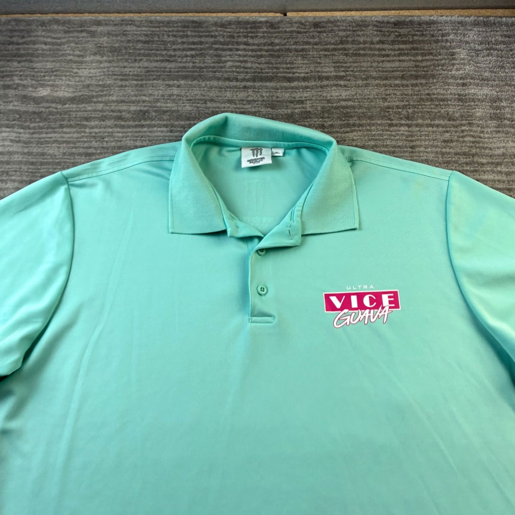 Vintage Monster Energy Polo Shirt Mens XL Green Vice Guava South Beach Miami Size US XL / EU 56 / 4 - 3 Thumbnail